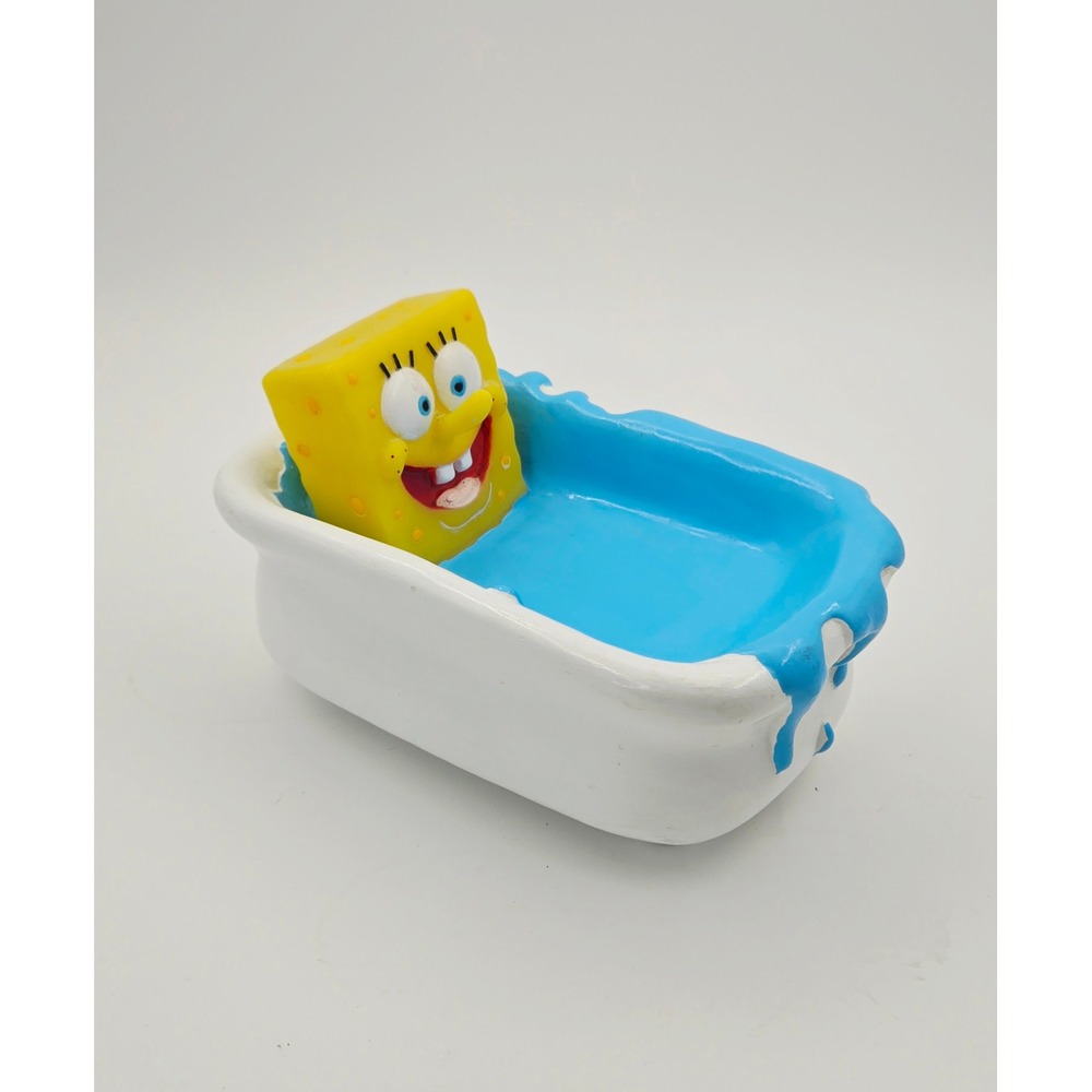 Vtg 2002 SpongeBob SquarePants Bathtub Plastic/PVC Soap Dish Viacom Nickelodeon
